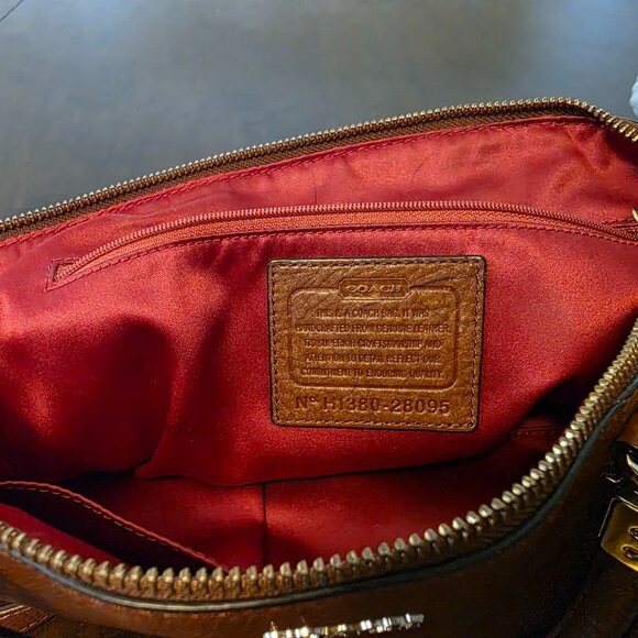 COACH Mini Bennett Pebbled Leather Crossbody Satchel – Saddle Brown - Picture 5 of 10